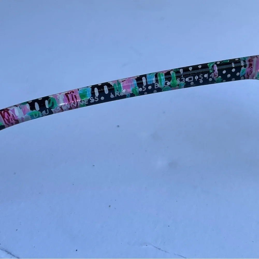 Lulu Guinness eyeglasses LR66 Black Floral Women’s Glasses Frames